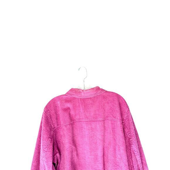 Appleseed Women's Corduroy Shirt Jacket Button Up Plus Pink Cabin Size 2X - Picture 8 of 11